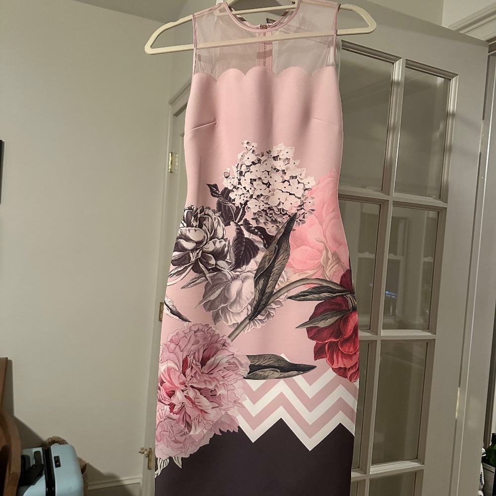 Ted Baker Pink Floral Dress NWT